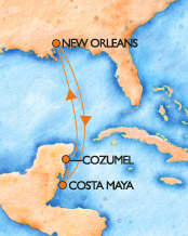 costa maya port map